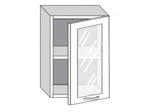 1.50.3 Шкаф настенный (h=720) на 500мм с 1-ой стекл. дверцей в Аше - asha.mebel74.com | фото