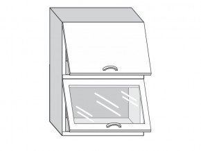 1.50.8 Шкаф настенный (h=720) на 500 с 2-мя гор. дв., 1 ст. дв в Аше - asha.mebel74.com | фото