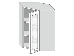 19.60.3у Шкаф настенный (h=913) угловой на 600мм со стекл. дверцей в Аше - asha.mebel74.com | фото