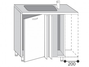 2.10.1ум Шкаф-стол под врезную мойку, УНИ в Аше - asha.mebel74.com | фото