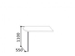 7.1100 Стол барный 1100 на ноге (h1100мм), ПФ 26мм в Аше - asha.mebel74.com | фото