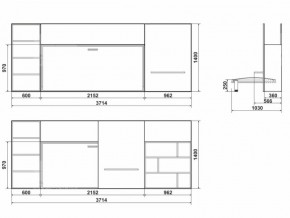 Детская стенка Компакт стандарт с кроватью Смарт 3 в Аше - asha.mebel74.com | фото 3