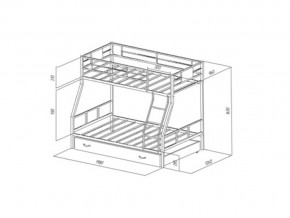 Двухъярусная кровать Гранада 1 Я Черная в Аше - asha.mebel74.com | фото 2