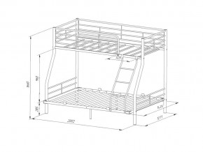 Двухъярусная кровать Гранада-2 140 коричневый в Аше - asha.mebel74.com | фото 2