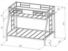 Двухъярусная кровать Гранада Черная в Аше - asha.mebel74.com | фото 2