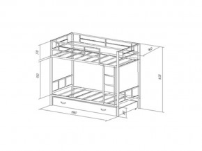 Двухъярусная кровать Севилья 2 Я Черная в Аше - asha.mebel74.com | фото 2