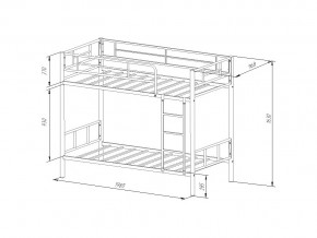 Двухъярусная кровать Севилья-2.01 комбо Серый/Голубой в Аше - asha.mebel74.com | фото 2