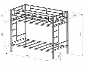 Двухъярусная кровать Севилья Черная в Аше - asha.mebel74.com | фото 2