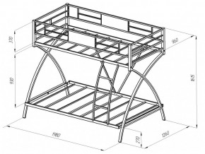 Двухъярусная кровать Виньола Черная в Аше - asha.mebel74.com | фото 2