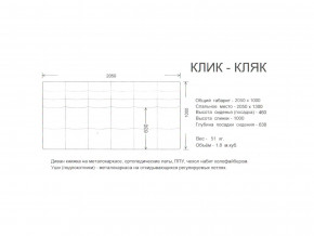 Диван прямой Клик Кляк (ППУ) с ножками-кубышками Селфи 03/Селфи 01 в Аше - asha.mebel74.com | фото 2