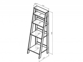 Этажерка Лофт белый в Аше - asha.mebel74.com | фото 2