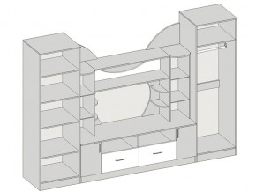 Гостиная Аллегро вариант 5 венге Linum/дуб белфорт в Аше - asha.mebel74.com | фото 2