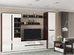 Гостиная Ким Белый глянец, венге в Аше - asha.mebel74.com | фото 3