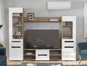 Гостиная МГС 6 Дуб Дуб золотой/Белый глянец в Аше - asha.mebel74.com | фото