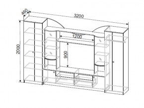 Гостиная МГС 8 Дуб Венге/Ясень Анкор светлый в Аше - asha.mebel74.com | фото 3