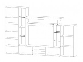 Гостиная Онтарио дуб крафт/белый в Аше - asha.mebel74.com | фото 2