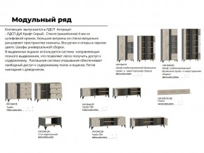 Гостиная Отис Дуб Крафт Серый/Антрацит в Аше - asha.mebel74.com | фото 5