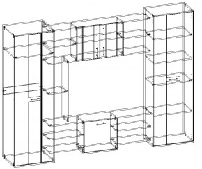 Гостиная Прага венге/дуб белфорт в Аше - asha.mebel74.com | фото 2