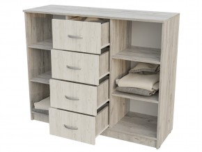 Комод 4 ящика 2 створки 555-М Бася Крафт в Аше - asha.mebel74.com | фото 2