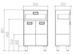 Комод 50 Куб Cube с 1 ящиком в Аше - asha.mebel74.com | фото 3