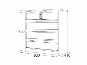 Комод 8 фант венге-млечный дуб в Аше - asha.mebel74.com | фото 2