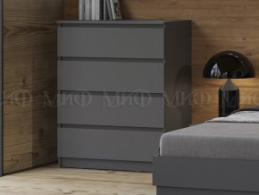 Комод 800 4 ящика Челси Графит в Аше - asha.mebel74.com | фото 2