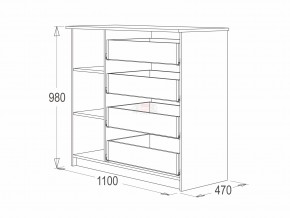 Комод 9 фант венге-млечный дуб в Аше - asha.mebel74.com | фото 2