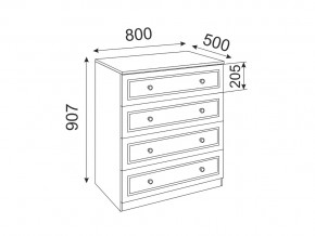 Комод Беатрис модуль 5 Дуб млечный в Аше - asha.mebel74.com | фото 2