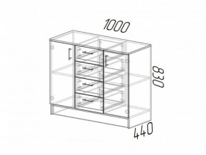 Комод К1000-2Д ЛДСП венге-лоредо в Аше - asha.mebel74.com | фото 2