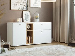 Комод Ланс К101 белый/дуб бунратти в Аше - asha.mebel74.com | фото 1