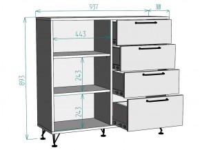 Комод Лофт K100 в Аше - asha.mebel74.com | фото 3