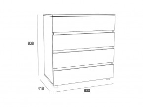 Комод Лотос с 4-мя ящиками Дуб Крафт в Аше - asha.mebel74.com | фото 2