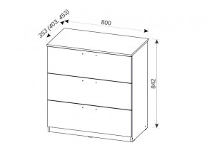 Комод с 3-мя ящиками 350 Эконика в Аше - asha.mebel74.com | фото 2