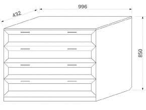 Комод с 4-мя ящиками в Аше - asha.mebel74.com | фото