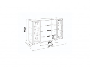 Комод витрина М11 Мармарис в Аше - asha.mebel74.com | фото 2