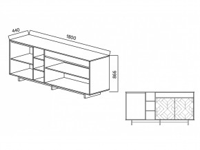 Комодино Moderno-1800 Ф2 в Аше - asha.mebel74.com | фото 5