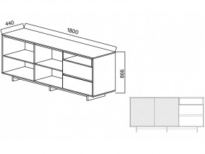 Комодино Moderno-1800 В-1 Ф4 в Аше - asha.mebel74.com | фото 4