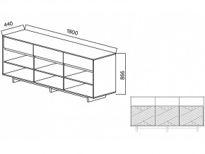 Комодино Moderno-1800 В-2 Ф3 в Аше - asha.mebel74.com | фото 4