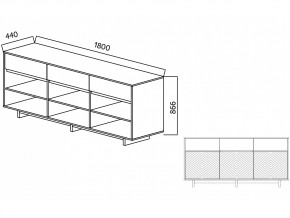 Комодино Moderno-1800 В-2 Ф4 в Аше - asha.mebel74.com | фото 4