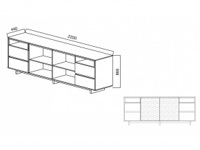 Комодино Moderno-2200 Ф1 в Аше - asha.mebel74.com | фото 3