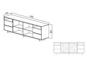 Комодино Moderno-2200 Ф2 в Аше - asha.mebel74.com | фото 4