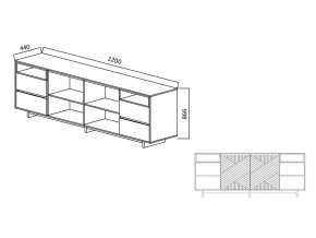 Комодино Moderno-2200 Ф3 в Аше - asha.mebel74.com | фото 5