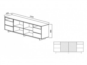 Комодино Moderno-2200 Ф4 в Аше - asha.mebel74.com | фото 4