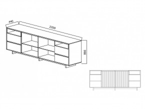 Комодино Moderno-2200 Ф5 в Аше - asha.mebel74.com | фото 4