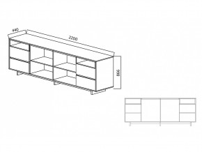 Комодино Moderno-2200 Ф6 в Аше - asha.mebel74.com | фото 4