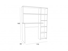 Компьютерный стол-стеллаж ST04 Дуб сонома в Аше - asha.mebel74.com | фото 2