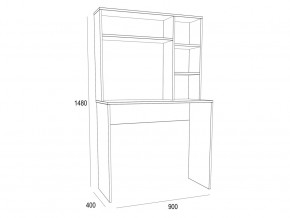 Компьютерный стол-стеллаж ST05 Дуб сонома в Аше - asha.mebel74.com | фото 2