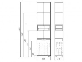 Комплект мебели для ванной 3D 60 в Аше - asha.mebel74.com | фото 2