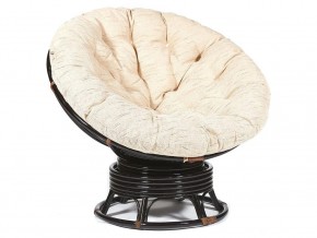 Кресло-качалка Papasan w 23/01 B с подушкой Antique brown, ткань Старт в Аше - asha.mebel74.com | фото