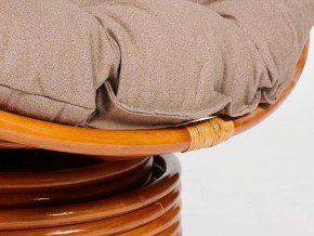 Кресло-качалка Papasan w 23/01 B с подушкой Cognac, экошерсть Коричневый в Аше - asha.mebel74.com | фото 2